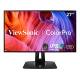 Viewsonic Vp2768a Monitor Ips 1440p De 27 Pulgadas Con Ergonomía Avanzada, Colorpro 100% Srgb Rec 709, Lut 3d De 14 Bits, Cuidado De Los Ojos, Usb C De 90 W, Rj45, Hdmi, Cadena Margarita Para El Hogar