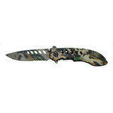 Navaja Cuchillo Tactico Stolberg Cortapluma  Hoja 9cm Camufl Color Camuflado