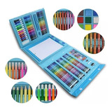 Set Kit Arte Niños Maleta Crayon Acuarela Plumon 208 Piezas