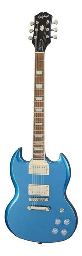 Guitarra Eléctrica EpiPhone Modern Sg Sg Muse De Caoba Radio Blue Metallic Metalizado Con Diapasón De Laurel Indio