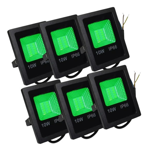 Refletor Holofote 10w Luz Verde Jardim Árvore Decora