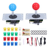 Juego De Joystick Arcade Diy Parts Para 2 Jugadores Con Boto