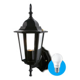 Farol Pared Led Barcelona Grande Exterior + Lampara