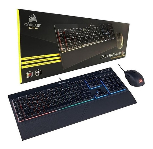 Pack Teclado Corsair K55 + Mouse Harpoon Gamer 