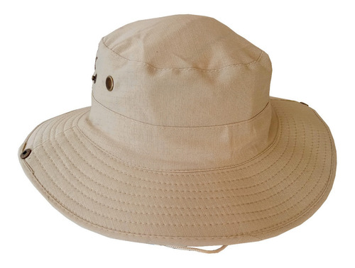 Sombrero Gorro De Ala  Ancha- Tipo Australiano - Color Beige