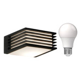 Aplique Exterior Bidireccional De Pared 4314 + Lampara Led