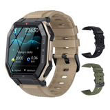 Smartwatch Relógio Militar + 2 Pulseiras Anti Chock Deserto
