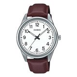 Reloj Casio Casual Hombre Mtp-v005l-7b4udf  Piel Cafe