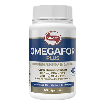 Ômega 3 Vitafor Omegafor Plus 60 Cápsulas Alta Concentração EPA DHA | Frete grátis