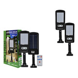 Lampara Led Solar 20w Recargable Control Remoto Ip65 2 Pack