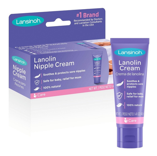 Crema Lanolina Lansinoh Antigrieta Lactancia Pezon Bebe 40g