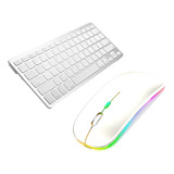 Pack Teclado Inalambrico Bluetooth + Mouse Bluetooth Led Usb