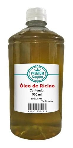Óleo De Rícino 100% Natural Vegano (azeite De Mamona) 500ml
