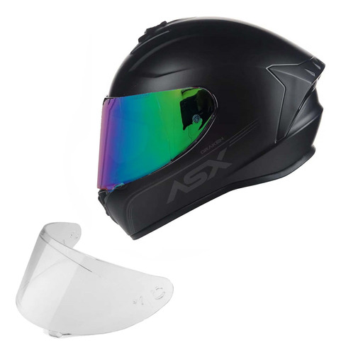 Capacete Asx + Viseira Camaleão De Moto Masculino Feminino