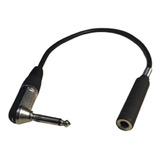 Adaptador J10 Fêmea + Plug P10 90 Graus Mono 20cm