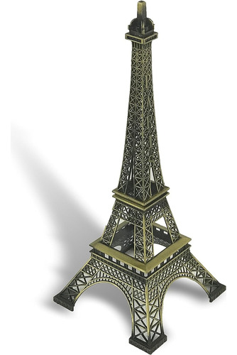 Torre Eiffel Decorativa Elaborada En Aleación De Metal 