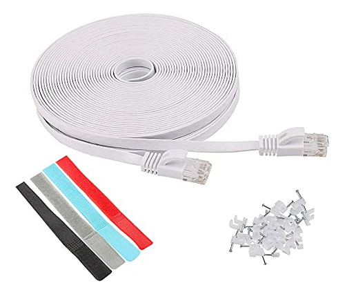 Cable Ethernet Cat 6 50ft Blanco - Lan Patch Cords Alta