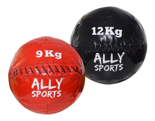 Kit Dos Medicine Balls 9kg Y 12kg -entrenamiento- Allysports