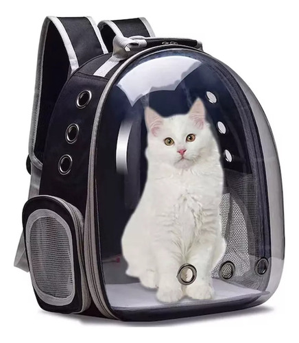 Mochila Transportadora Mascota Gato Perro Capsula Panoramica