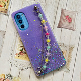 Funda Tpu Brillito+cadena Estrellita Para Motorola Moto G82