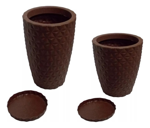 Kit 2 Vasos Diamante  Plantas Casa Jardim Decoração