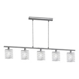 Colgante Moderno Pyton Caireles Cristal 5 Luces Apto Led