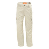 Pantalon Cargo Con Fuelle Ombu Aire Libre Caqui Crema T 40