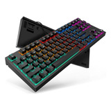 Teclado Mecánico Tecurs Mk204 Led Alámbrico - Negro 