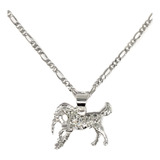 Dije Unicornio Swarovski Incluye Cadena  En Plata 925