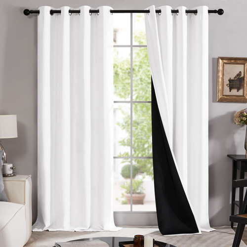 Deconovo Cortinas Blackout 100% Con Forro Totalmente Negro C