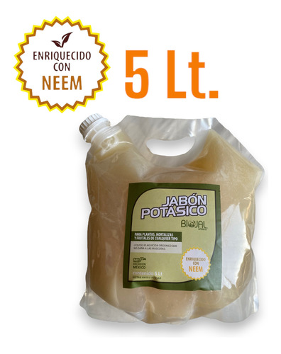 Jabón Potásico + Neem Insecticida Fungicida 5 Lt