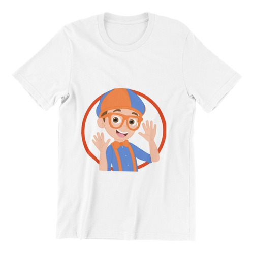 Polera Infantil Unisex Blippi Mono Perfil Estampado Algodon