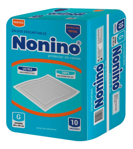 Nonino 30 Zaleas Descartable Protector De Cama 60cm X 90cm