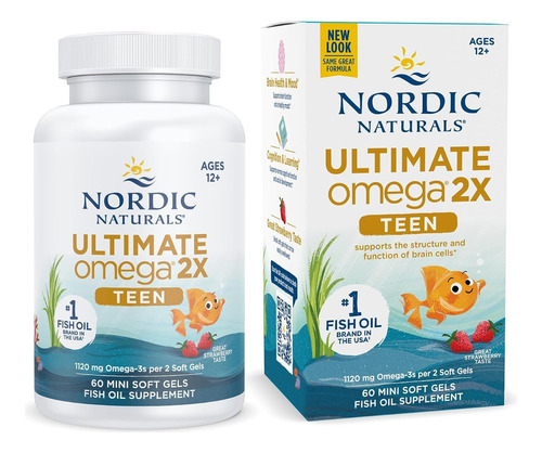 Ultimate Omega 2x Teen 1120mg 12+ Anos 60un Nordic 