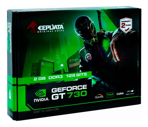 Placa De Vídeo 2gb Gt-730 Nvidia Kdgt730 2gd3 Ddr3 128 Bits