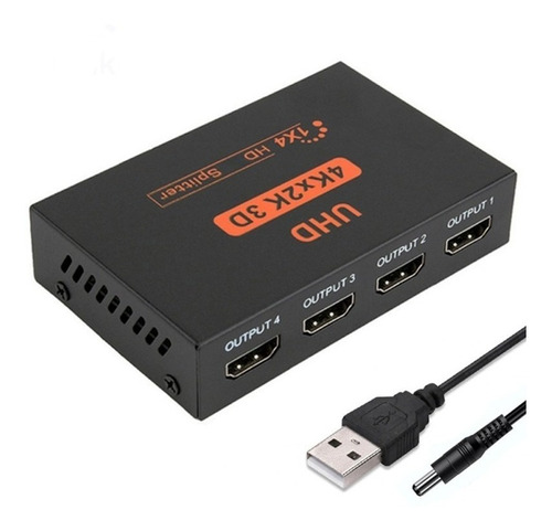 Divisor Hdmi Splitter De Señal 4k 1 Entrada 4 Salidas