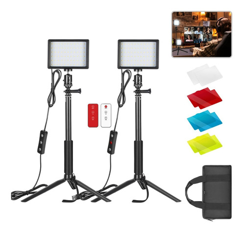 Neewer Luz De Video Led 2 Packs Kit Y Control Remoto Y Bolsa