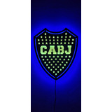 Cuadro Pared Luz Led Combinada Equipo Futbol Boca River