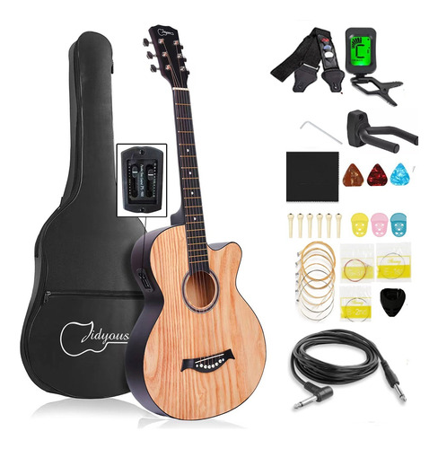 Eléctrica Guitarra Acústica Clasica De 38 Inch Y Accesorios