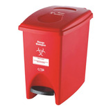 Canecas Pedal 10l Rojo Riesgo Biologico