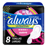 Toallas Higienicas Always Ultrafina Nocturna 8 Unidades