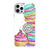 Capinha Doces Macarons Cupcake Colorido Capa Celular