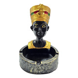 Cenicero Egicipcio Decoracion Dorado Vintage Nefertiti 