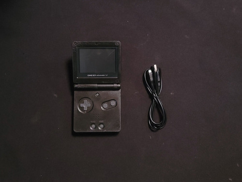 Game Boy Advance Sp Gba 1 Luz 001 Negro D