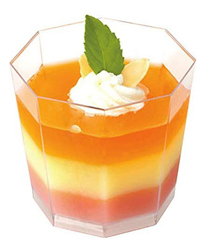 Vaso Descartable Octogonal 200 Ps (150 Un) Postre - Degusta 