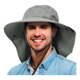 Sombrero Para El Sol De Ala Ancha Para Hombre Con Solapa Par