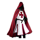 Túnica De Caballero Templario Cruzado Medieval Renacentista Halloween Cosplay