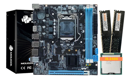 Kit De Placa Madre Mougol H61, Cpu Intel I5-2400 Y 16 Gb De