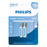 2 Pilhas Alcalinas Aaa Philips