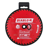 Disco Sierra Circular Diablo D0740r 40 Dientes 7-1/4pul Color Rojo